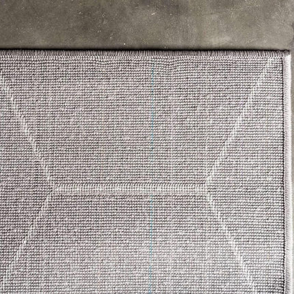 Unique Loom Trellis Frieze Collection Lattice Moroccan Geometric Modern Light Gray Area Rug (3' 3 x 5' 3)