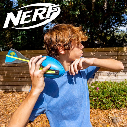 Nerf Vortex Ultimate Grip Foam Football Soft Vortex Football for Long-Distance Throws - All-Weather Great for Pool and Beach Football - Kids Ultimate Grip Whistle Vortex Foam Ball