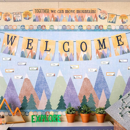 Teacher Created Resources Moving Mountains Welcome Bulletin Board