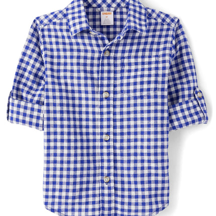 Gymboree Boys' and Toddler Long Sleeve Button Up S