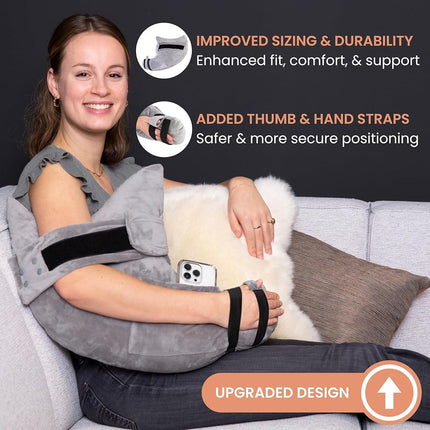 MOYOAMA Post Shoulder Surgery Pillow for Sleeping – Left/Right Arm Support with Adjustable Strap & Custom Firmness for Restful Recovery – Rotator Cuff, Bursitis, & Frozen Shoulder Pillow Post Surgery