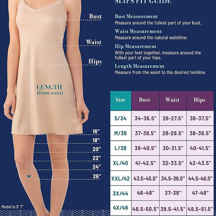 Vanity Fair Women's Spinslip 18 Inch 10158 Full Slip, Reversible-18-Black, S