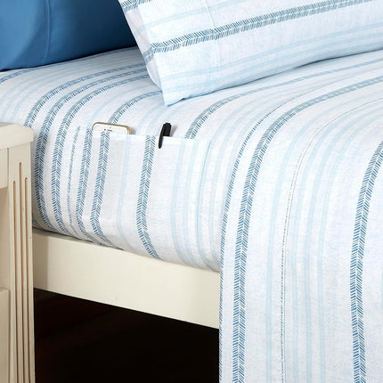 Elegant Comfort Softest and Coziest 6-Piece Sheet Set - 1500 Premium Hotel Quality Microfiber - Deep Pocket, Wrinkle Resistant 6-Piece Floral Bed Sheet Set, Queen, Traci Aqua