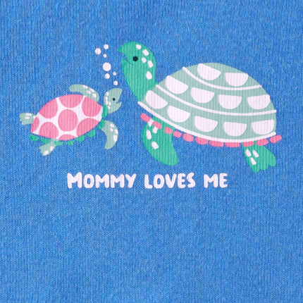 The Children's Place Baby Girls' Short Sleeve Bodysuits, Multipack, Turtle 5-Pack, 9-12 Months