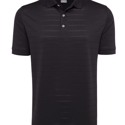 Callaway Men's Golf Short Sleeve Pique Open Mesh Polo Shirt, Black, X-Large