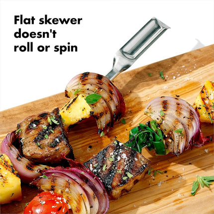 OXO Outdoor Stainless Steel Grilling Skewer Set, 6-Piece