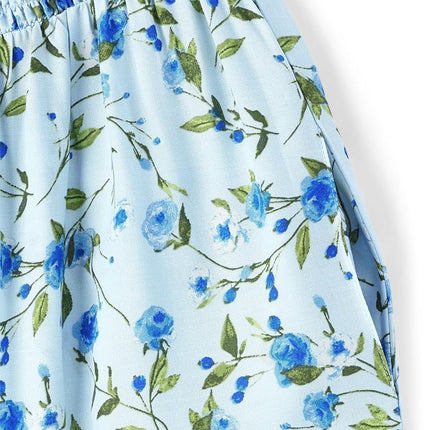 The Children's Place Robes assorties mère-fille à manches courtes, motif floral bleu Tourbillon, Grande
