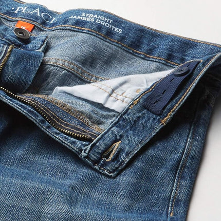 The Children's Place Jeans droits basiques pour garçons, lot de 3 (Carbon Wash/Deep Blue Wash/Dk Juptier), 10