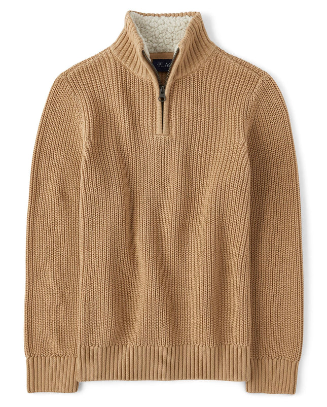 The Children's Place Boys' Long Sleeve Quarter Zip