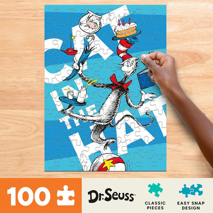 Dr. Seuss Cat in the Hat - 100 Piece Jigsaw Puzzle for Kids Ages 6+