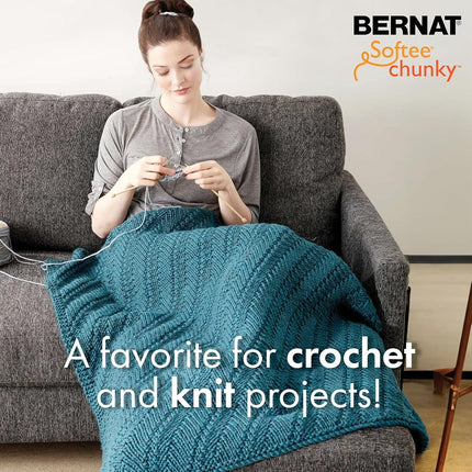 Bernat Softee Chunky Forest Yarn - (Pack of 3) 100g/3.5oz - Acrylic - 6 Super Bulky - 108 Yards - Knitting/Crochet