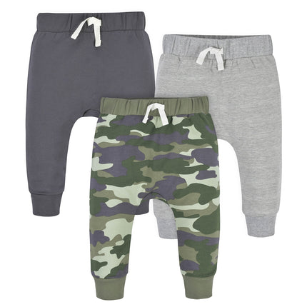 Gerber Baby-Boys Toddler 3-Pack Jogger Pants, Camo