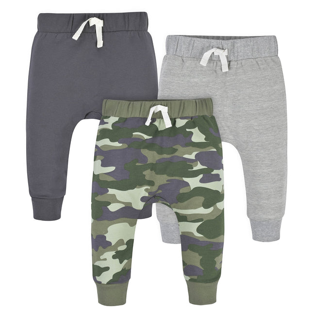 Gerber Baby-Boys Toddler 3-Pack Jogger Pants, Camo