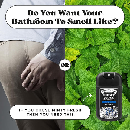 Poo-Pourri Before-You-Go Toilet Spray, Royal Flush, 1 Fl Oz Pocket Travel Size - Eucalyptus and Spearmint, CP12735