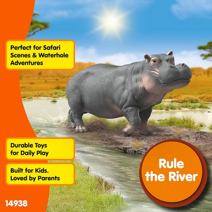 Schleich Wild Life -Hippopotamus Toy -Hippo Figurine - Kids Ages 3+ | 14938
