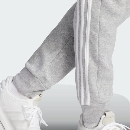 adidas Men's Essentials 3-Stripes Fleece Tapered Cuff Pants, Medium Grey Heather, 4X-Large/2" Inseam Tall