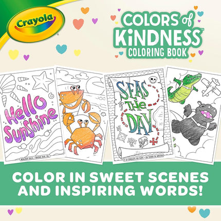 CRAYOLA Colours of Kindness Colouring Book (48 Pages) - Colours and Images That Represent Good Feelings | Ideal for Kids Aged 3+