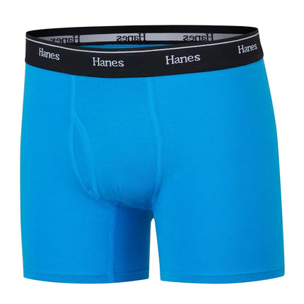Caleçons boxeurs originaux Hanes pour garçons, sous-vêtements en coton extensible, assortis, lot de 6, noir/bleu/orange - Lot de 6, X-Large