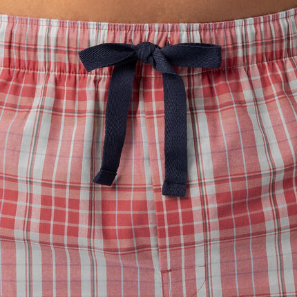 IZOD Men's Short Sleeve Jersey Top and Printed Pants Pajama Sleep Set, Red/Red Plaid, 3XL