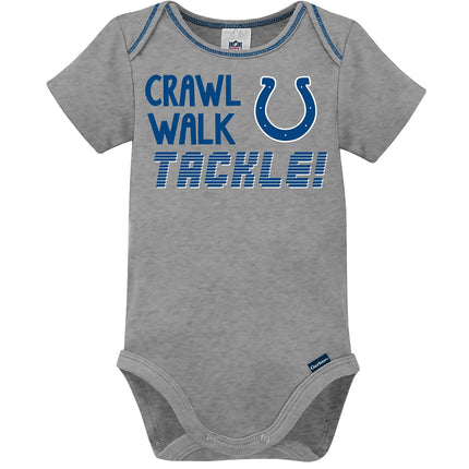 Gerber Unisex Baby Standard NFL 3 Pack Short Sleeve Onesie Bodysuit, Team Color, 6-12 Months