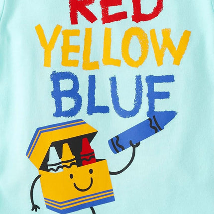 The Children's Place Baby Boys Educational Short Sleeve Graphic T Shirt, Be Kind/Colors/First Day of Pre-k 3-Pack, 3T