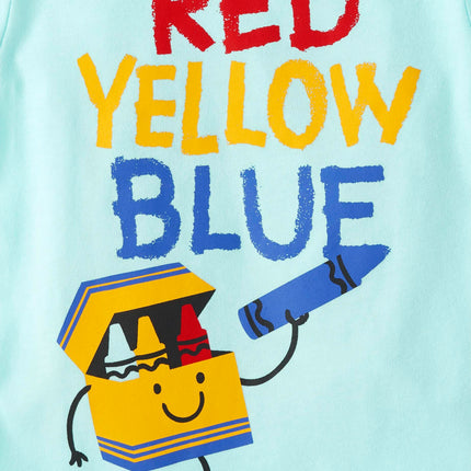 The Children's Place Baby Boys Educational Short Sleeve Graphic T Shirt, Be Kind/Colors/First Day of Pre-k 3-Pack, 6 Years