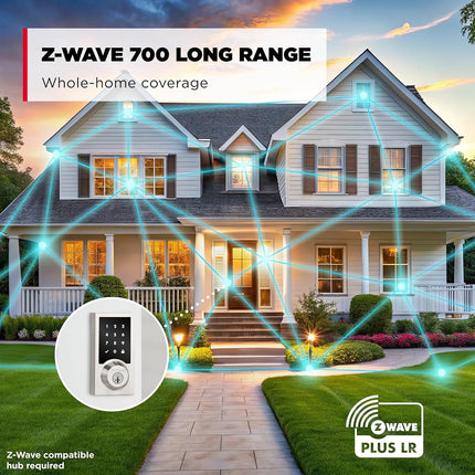 Kwikset 99180-009 HomeConnect 918 Contemporary in Satin Nickel Electronic Deadbolt