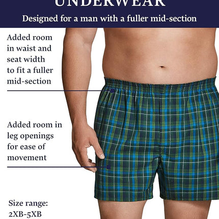 Bóxers Fruit of the Loom para hombre Ft-3p72xbm-mul-4xb, colores lisos surtidos, 4XL Plus Tall Reino Unido