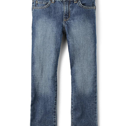 The Children's Place Boys Basic Bootcut Jeans,Med Indigo Single,16H