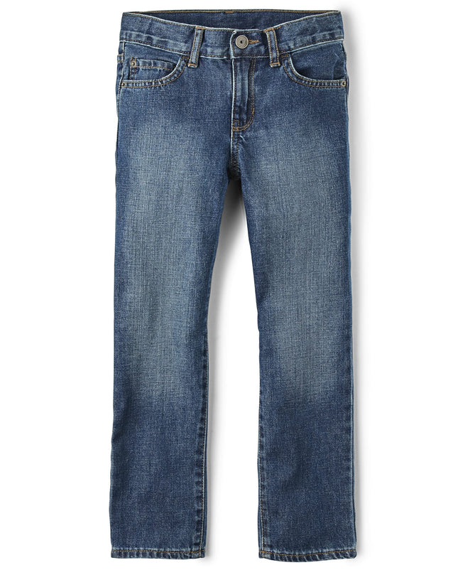 The Children's Place Boys' Bootcut Jeans, Med Indi