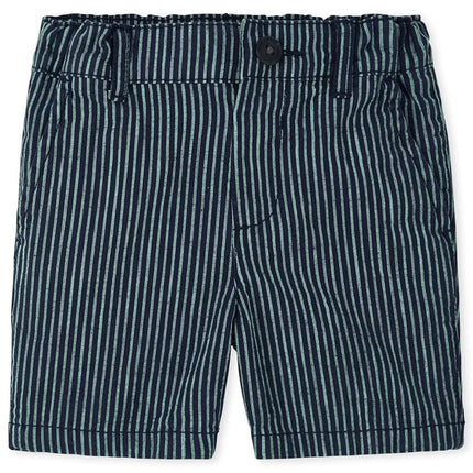 The Children's Place Baby-Boys Baby and Toddler Boys Printed Chino Shorts, Tidal Stripe, 18-24 Months