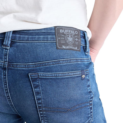 Buffalo David Bitton Jean droit Six pour homme, en molleton usé, taille 34W x 34L
