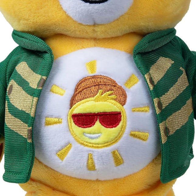 Basic Fun Care Bears x Wicked 22cm Plush – Funshine Bear as the Scarecrow – Collectible Soft Toy from the Care Bears x Wicked Collaboration, Gelb