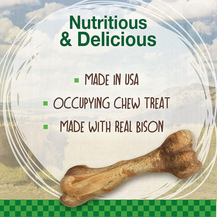 Nylabone 1 Count Healthy Edibles Large Wild Bison Dog Treat Bones, 4.9 Oz