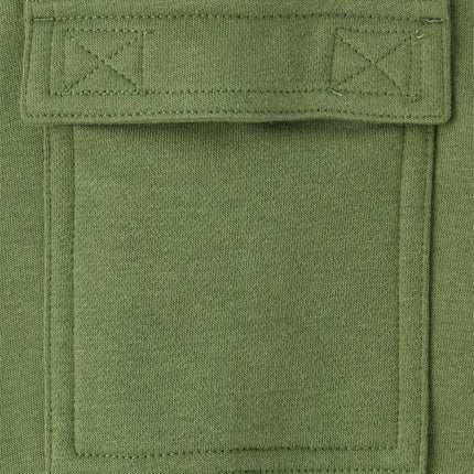 The Children's Place Boys' Active Fleece Jogger Pants, Olive Cargo, Large