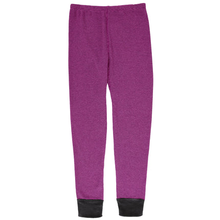 Fruit of the Loom Girls Premium Thermal Waffle Underwear Set, Black/Fuchsia Cross Dye, 4-5