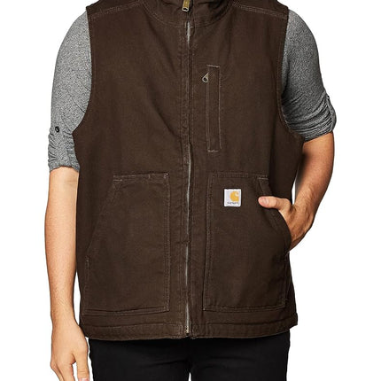 Carhartt Men's Sherpa Lined Mock-Neck Vest Work Ut