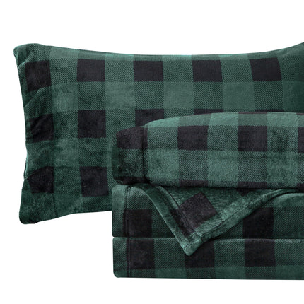 Elegant Comfort Luxuriously Soft 4-Piece Velvet Pl
