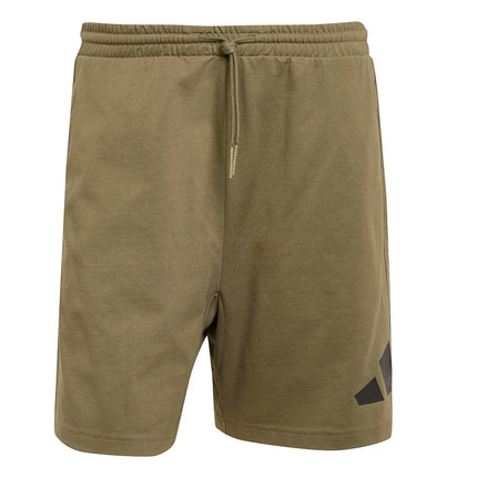 adidas Essentials Men's 7" Big Logo Shorts, Olive Green Strata/Black, M Tall