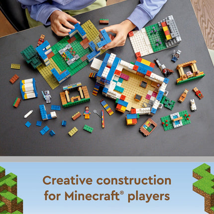 LEGO Minecraft La Aldea Llama - Casa de Granja, Set de Construcción de Juguete 21188, Idea de Regalo Minecraft para Niños y Niñas de 9+ Años, Crea una Aldea Minecraft con 6 Edificios Personalizables y Minifiguras