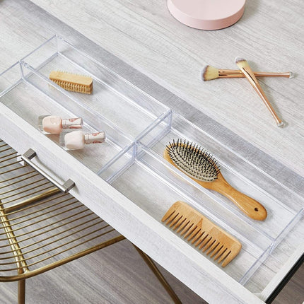 iDesign Tiroirs Transparents Organisation Cuisine Salle de Bain Couverts Spatules Gadgets Grand Lot de 4