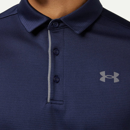 Polo Under Armour Tech para hombre, azul marino/grafito, talla grande