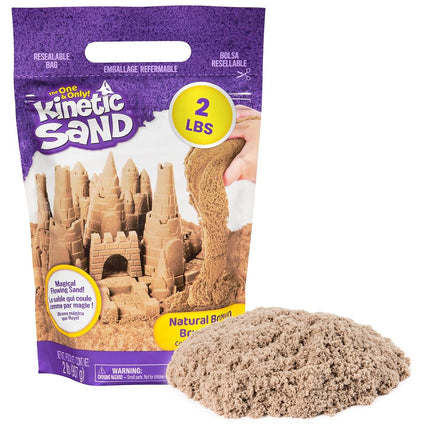 Kinetic Sand 2lb Brown, Moldable Play Sand Sensory