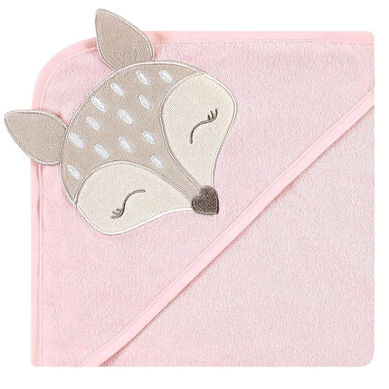 Hudson Baby Unisex Baby Cotton Rich Hooded Towels, Fawn, One Size