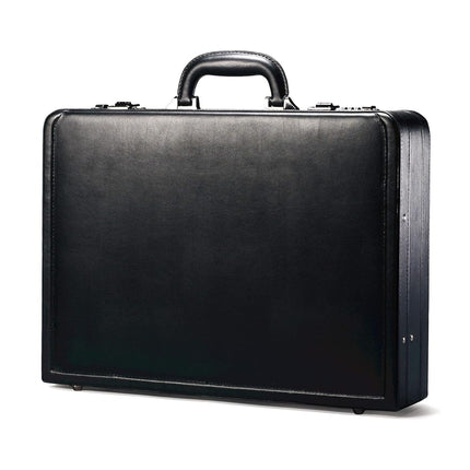 Samsonite Bonded Leather Attache 15.6, Black, 18", Bonded Leather Attache