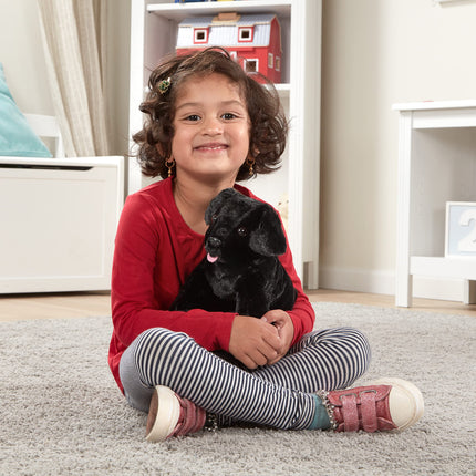 Melissa & Doug Benson Black Lab - Perro de Peluche Labrador Negro - Extra Grande, Suave, Perro Negro para Edades de 3 años en Adelante