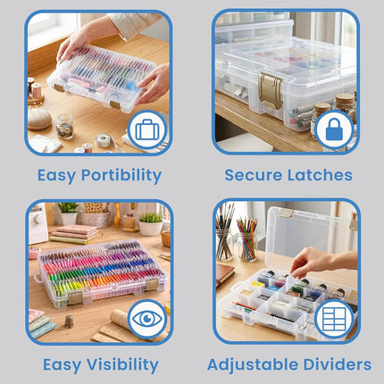 ArtBin Floss Finder with Dividers10.75 7.375-inch x 1.75-inch Translucent, Acrylic, Multicoloured, 1.65 x 10.65 x 6.9 cm
