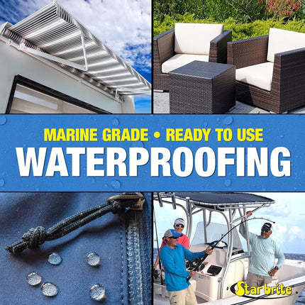 STAR BRITE Waterproofing Spray, Waterproofer + Stain Repellent + UV Protection - 64 OZ (081964)