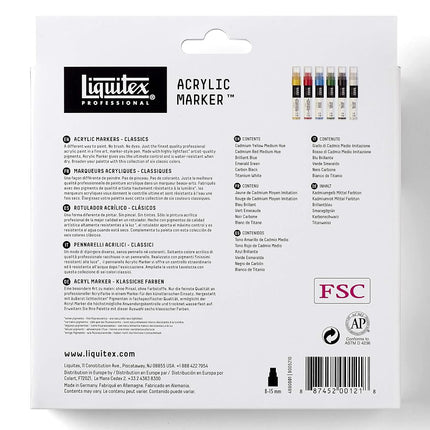 Liquitex 6-Piece Professional Paint Wide Marker Set