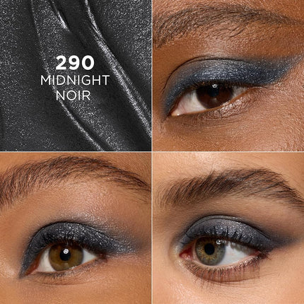 L'Oreal Paris Makeup Le Shadow Stick Eyeshadow, Blendable, Smudge-Resistant, Smokey Cream Eyeshadow, 290 Midnight Noir